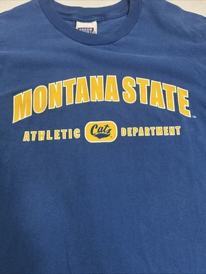 Montana State University CATs Shirt Large Rare Vintage Sports Attack Brand