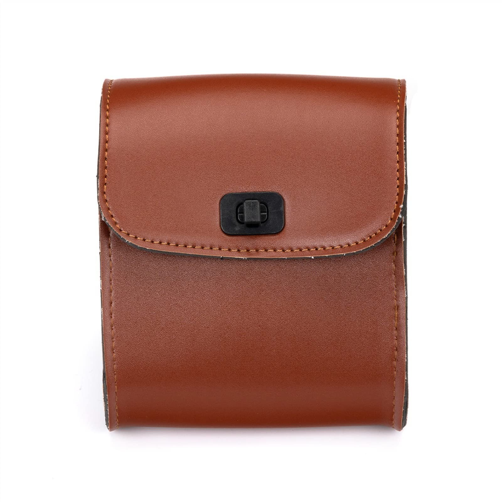 Sacoche de guidon marron en cuir imperméable pour vélo de ville et trottinette