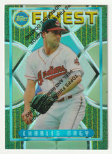 Charles Nagy 211 Topps Finest Refractor with Coating Indians 1995