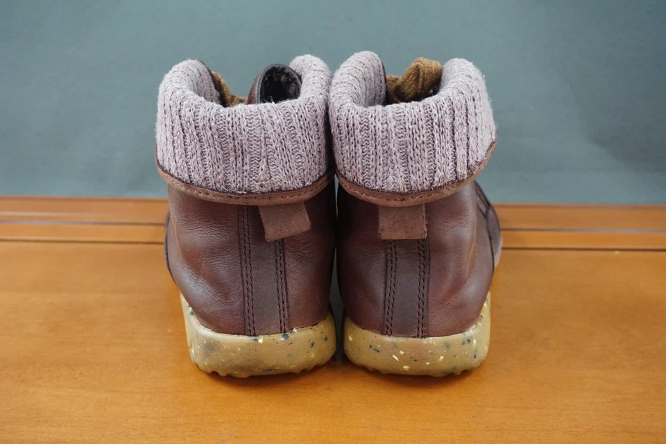 Chaco Zapatos Mujer Talla 7.5 Marrón Cuero Botines Tejido Puño Cómodo Informal Foto 4 de 4