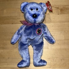 Ty Beanie Baby Periwinkle the Bear DOB February 8, 2000 MWMT