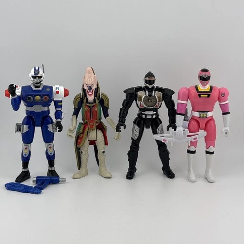 Vintage 1997 Phantom Black Turbo Shifter Power Ranger Pink Blue Black Lot of 4