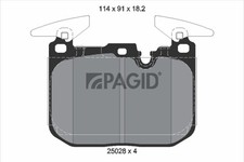 Bremsbelagsatz Scheibenbremse PAGID T2166N f�r BMW 1er F20 F21 3er F30 F80 F31