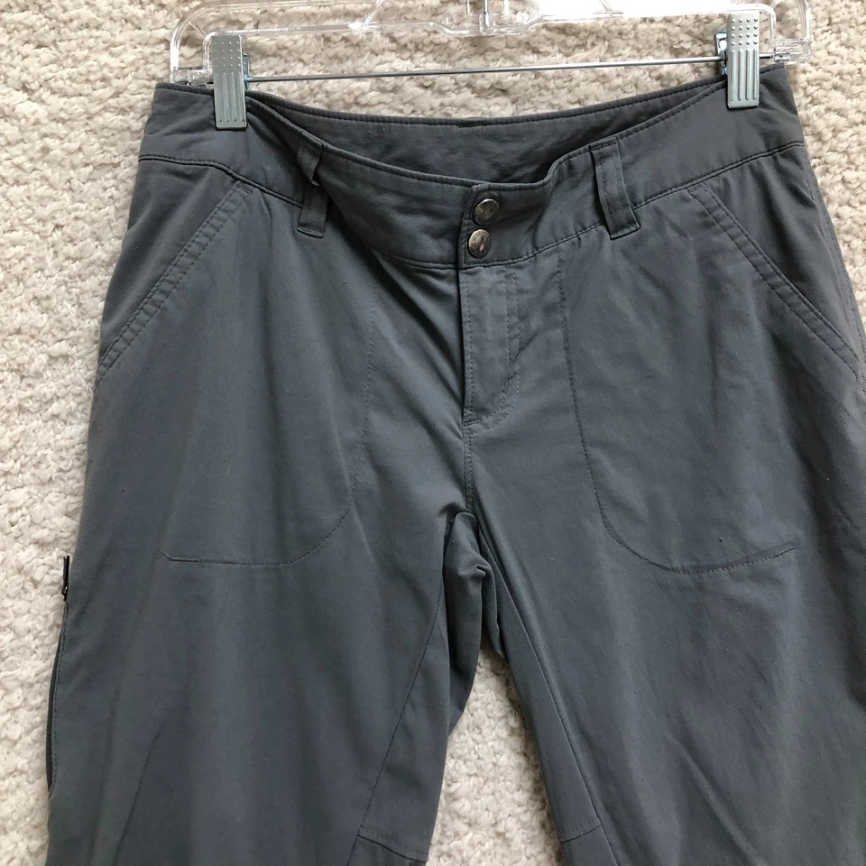 Columbia Pantalones 6 Mujer Gris Plateado Ridge Omni Shield Capri Elastizado Exterior Logo Foto 2 de 4