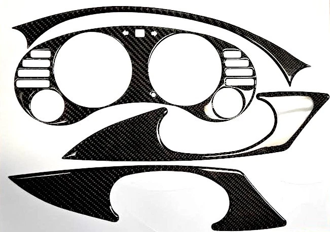 Kit de embellecedor de tablero interior de fibra de carbono para Mitsubishi Eclipse Convertible 1995-1999 Foto 3 de 4