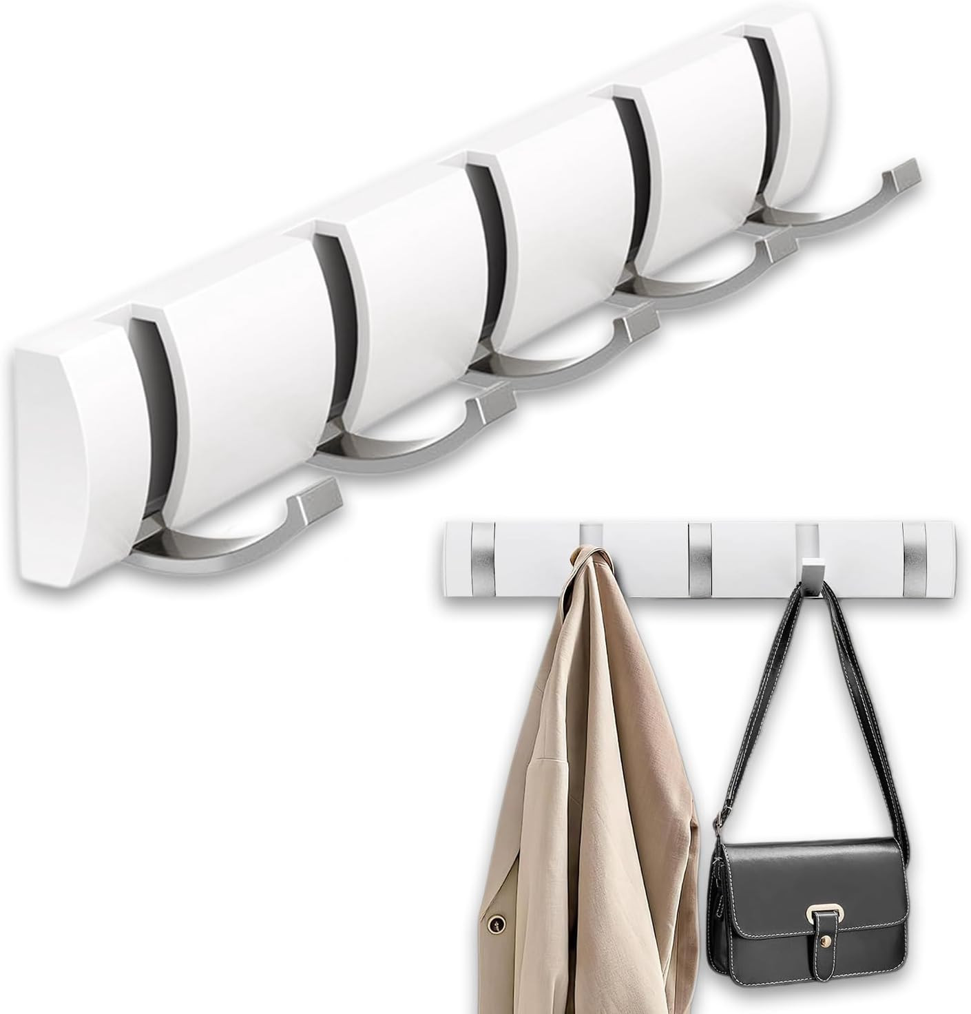 Coat Hooks Wall Mounted,Self-Adhesive Modern Wall Racks,Space-Saving Coat Hanger