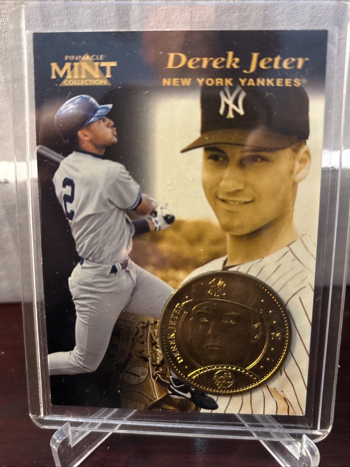 1997 Pinnacle Mint Collection Derek Jeter 16 of 30 Brass Baseball Card Coin B