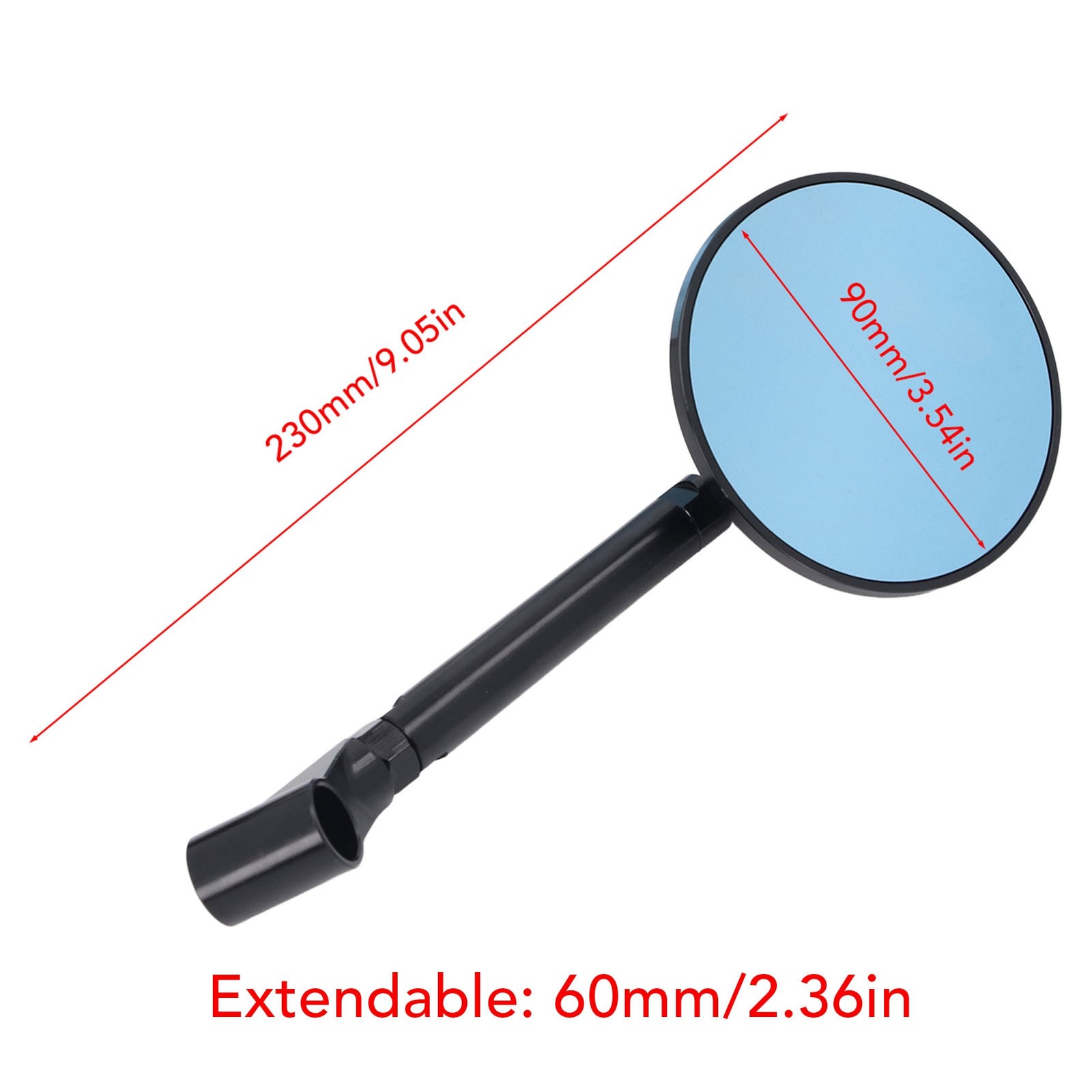 1 Pair Motorcycle Rearview Mirror Blue Retro Style Handlebar Mirrors For ATVs