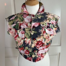 Handcrafted Upcycled Floral Boho Vest | Romantic Cottagecore Statement | Small