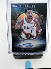 2025-26 Topps Midnight - Anfernee Simons Midnight Oil Auto /75 - Trail Blazers