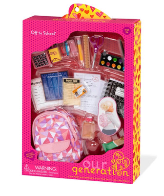 Our Generation Off To School Zubehör Set Kinder Weihnachtsgeschenk