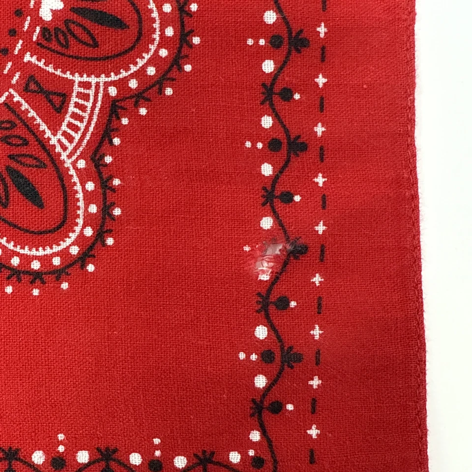 Pañuelo De Colección, Pañuelo Estilo Occidental Rojo Pavo Años 60, Todo Algodón Color Rápido Foto 3 de 4