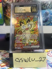 Meowth Ex Perfect Order 121/088 SIR CGC Pristine 10 Pokemon Card Gem Mint TCG