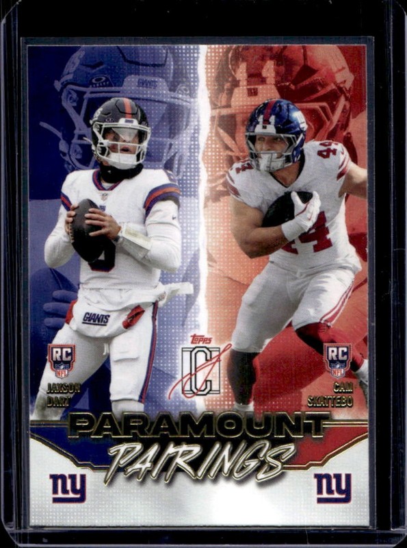 2025 Topps Signature Class Cam Skattebo Jaxson Dart Paramount Pairings RC #PP-2