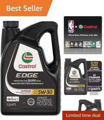 High-Performance EDGE 5W-30 Full Synthetic Oil   Superior Viscosity & Stability
