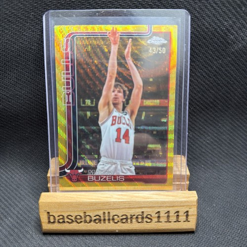 2025 Topps Chrome Basketball Gold Wave Refractor Matas Buzelis #231