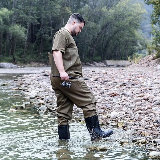 Fishing Waders for Men with Boots, Chest Waders, PVC Waterproof Waders for Hunti - Image 3 of 4