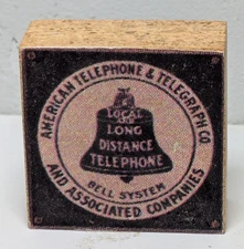 Rare-Vintage AT&T & Associated Companies-Bell System Advertising Miniature Block