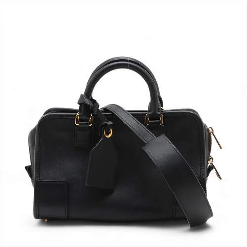 Loewe Amasona 23 Leather 2 Way Handbag Black