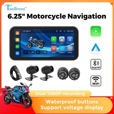 6.25'' Motorcycle Carplay GPS Navigation Wireless CarPlay&Android Auto Motorbike