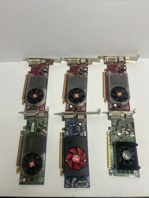 Lot Of 6 Graphics Cards/ Display Adapters. ATI, Radeon, Evga, NVIDIA, AMD.