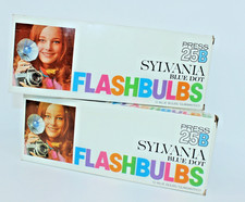 Sylvania Blue Dot Flashbulbs 25B 24 Bulbs Open Original Packaging Lot of 2 Boxes