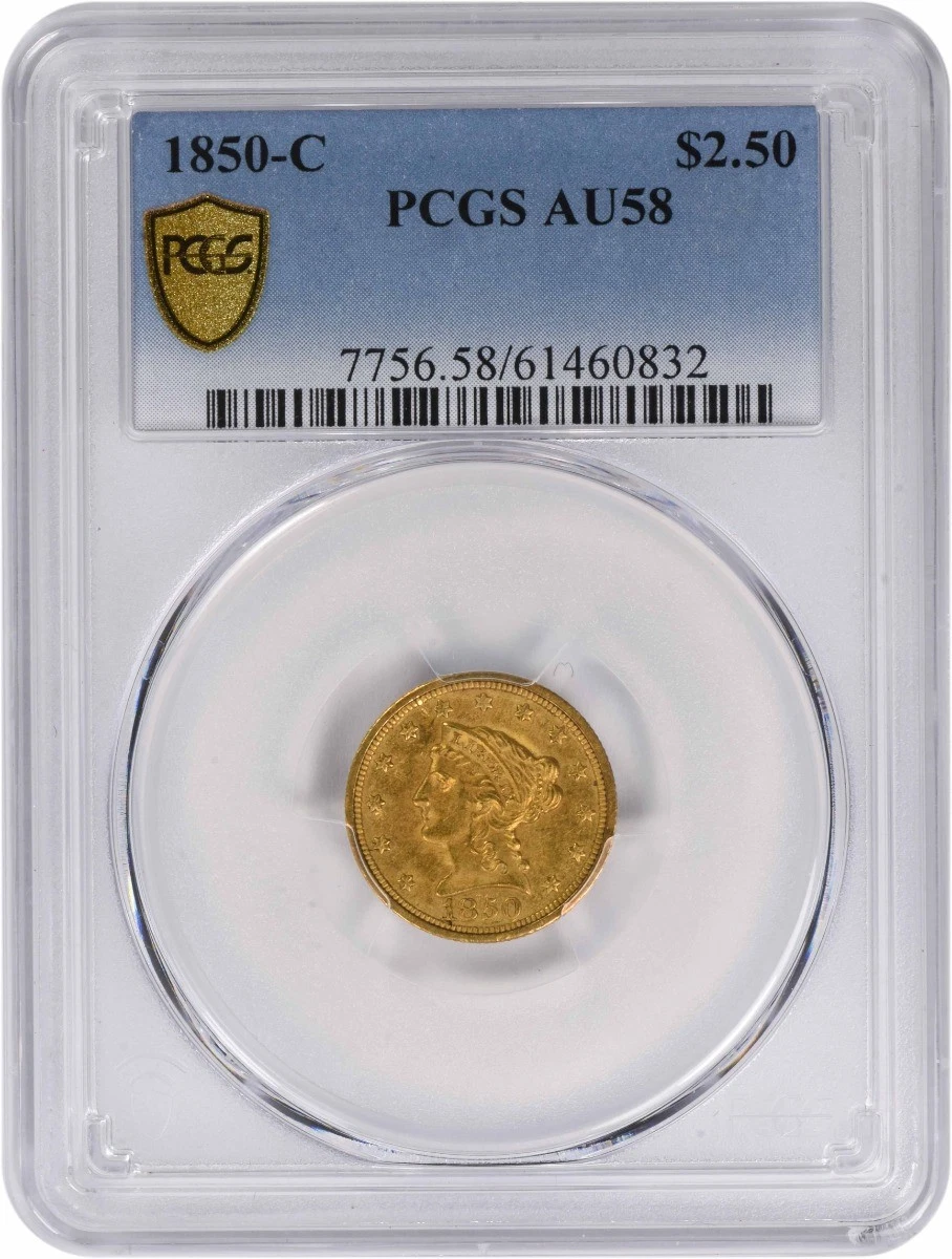 1850-C $2.50 Gold Liberty Head AU58 PCGS