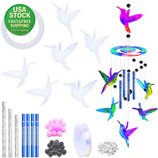 Hummingbird Shape Silicone Molds Kit for DIY Wind Chimes Jewelry Crafts 111 Pcs