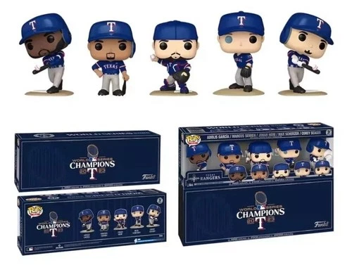Texas Rangers Funko MLB 2023 World Series Champions Fanatics Exclusive 5 POPS!