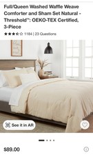 Threshold Classic Stripe Comforter Set Full/Queen, Natural