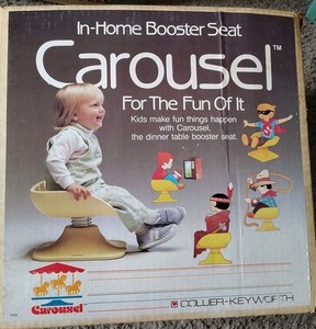 Vintage RARE Chair Booster Seat Carousel Ships FREE
