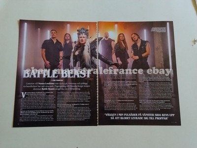 Battle Beast Noora Louhimo Dark Angel Gene Hoglan Finnr's Cane clippings Sweden