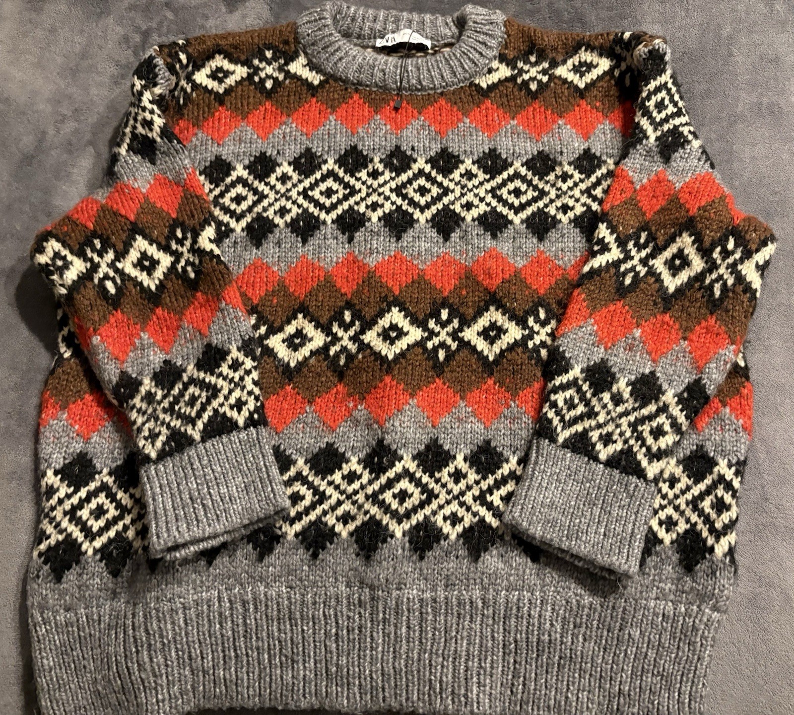 Zara Men’s XL Sweater Chunky Knit - Vintage