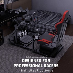 Hottoby G29 Racing Simulator Cockpit With Seat Fit Logitech G923 Thrustmaster