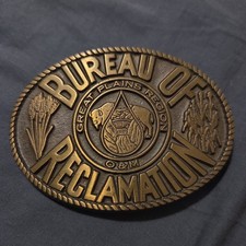 Bureau Of Reclamation Uinta Basin Construction Office Central Utah Belt Buckle