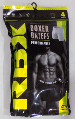 RBX Men's 4 Pack Quick Dry Performance Boxer Briefs Multicolor Size M 32-34'' New