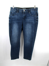 WIT  WISDOM Skinny Jeans Women 16W Blue Denim Stretch Waist Band High Rise