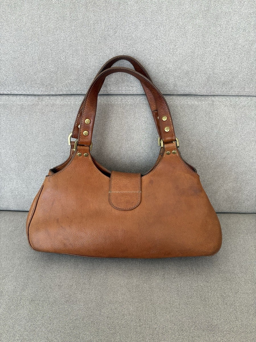 Mulberry Roxanne Darwin Leather Shoulder Bag Oak Tan Turn Lock