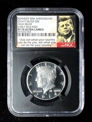 2014 p silver proof kennedy half dollar PF70 Ultra Cameo Early Releases