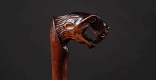 Hand carved wooden lion handle walking stick for men women walking cane best