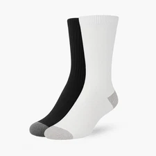 3 Pairs Mens Solid Cotton Sport Socks Athletic Work Crew Socks Size 9-11 10-13