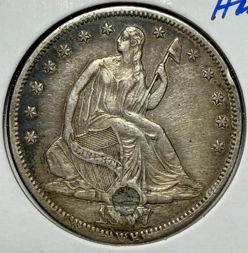 1877-S Liberty Seated Silver Half Dollar Repaired Uncertified #4923
