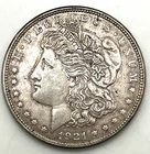 1921 Morgan 90% Silver Dollar Circulated FULL LIBERTY Die Crack Cud ERRORS