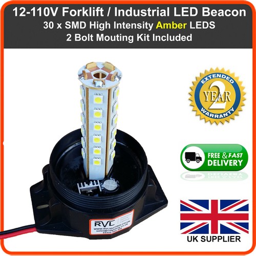 12v-110v LED Blinklicht für Gabelstapler LKW Bagger Traktor JCB Strobe Light - Bild 4 von 13