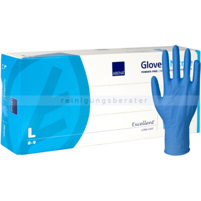 Einmalhandschuhe aus Nitril Abena 30 cm lang blau L