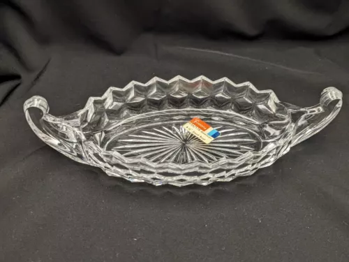 RARE Original Tag Fostoria American Small Boat Dish Excellent Condition