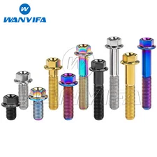 Titanium Bolt M7x10 15 20 25 30 35 40 45 50mm Flange Hex Head Screw Ti Fasterner