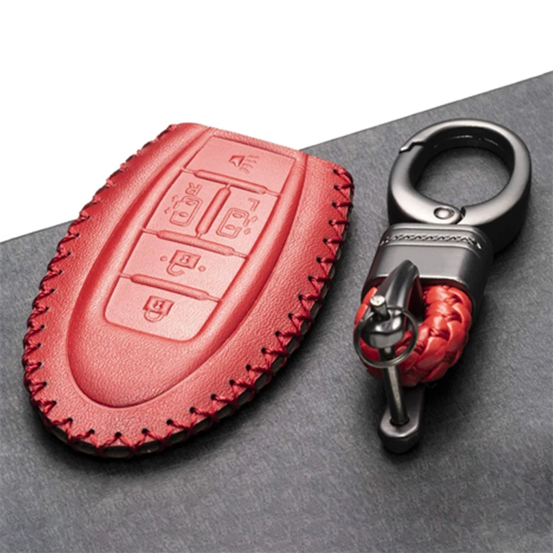Leather Remote Start Car Key Case Fob Cover Shell For Nissan Quest 2011 - 2015 - Image 4 of 4