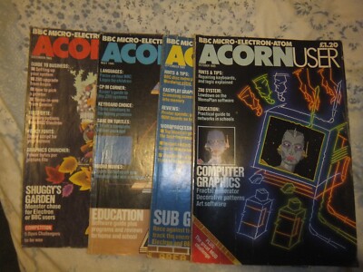 Acorn User Magazine x4 von 1985 - Retro Computing