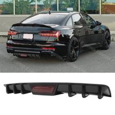 For Audi A6 S6 C7 C8 A3 S3 A4 S4 B8 A5 Rear Bumper Diffuser Splitter Lip Spoiler
